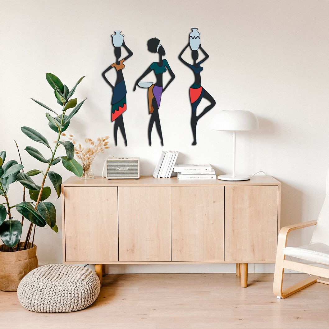 African American Cultural Wood Wall Decor