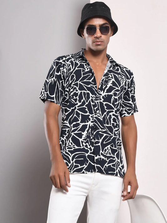 Doodle Abstract Black Shirt