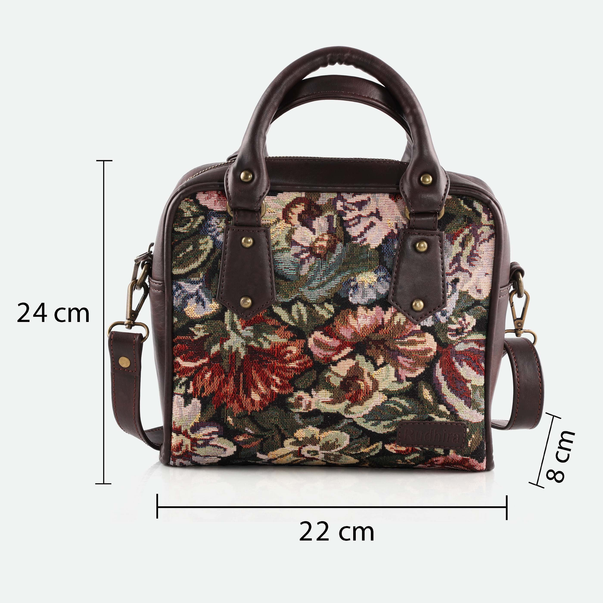 Floral Print Satchel Bag