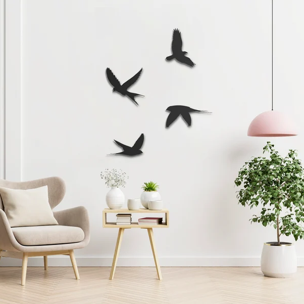 Birds Design Wood Wall Decor