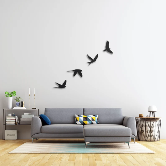 Birds Design Wood Wall Decor
