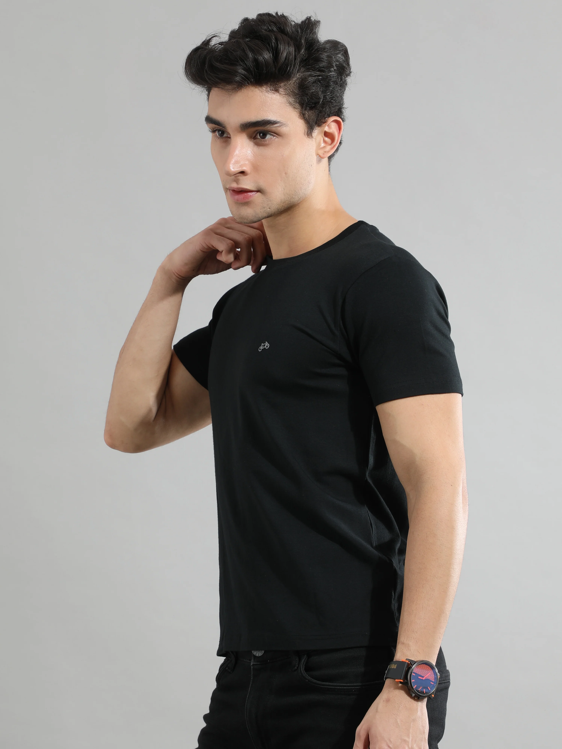 Black Bamboo Fabric T - Shirt