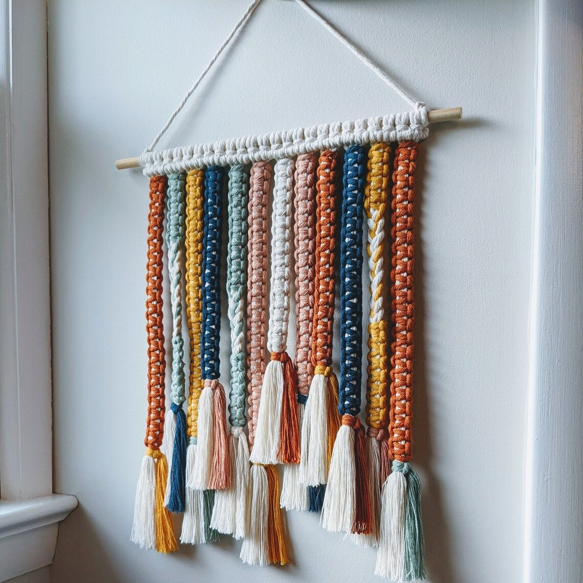 Spectrum Serenity Colorful Macrame Wall