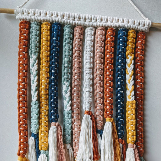 Spectrum Serenity Colorful Macrame Wall