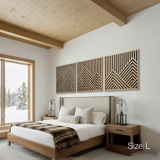Geometric Mountain Wooden Wall Art