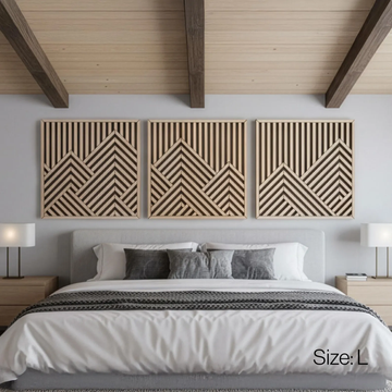 Geometric Mountain Wooden Wall Art