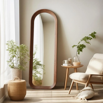 Aurora Walnut Mirror Wall Decor