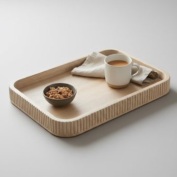 Whitewashed Mango Wood Tray