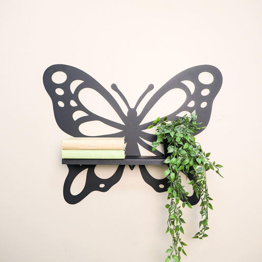 Butterfly Wooden Wall Shelf