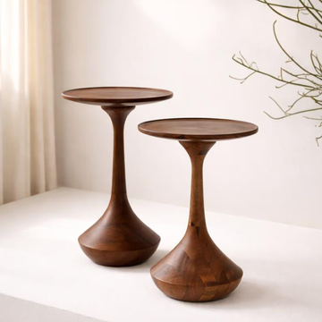 Minimalist Compact Wood End Table