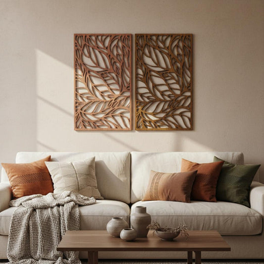Premium Botanical Wooden Wall Décor