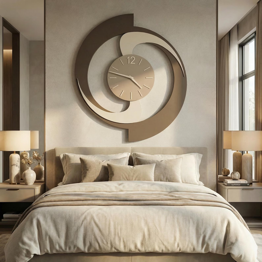 Modern Geometric Spiral Wall Clock