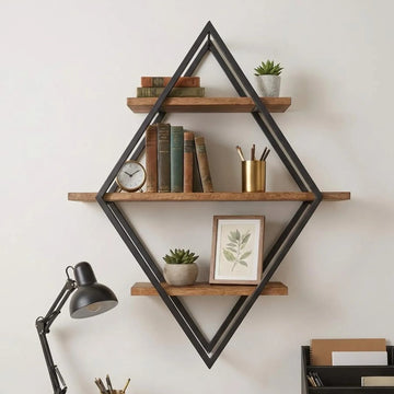 Diamond Floating Wall Shelves