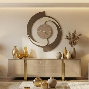 Modern Geometric Spiral Wall Clock