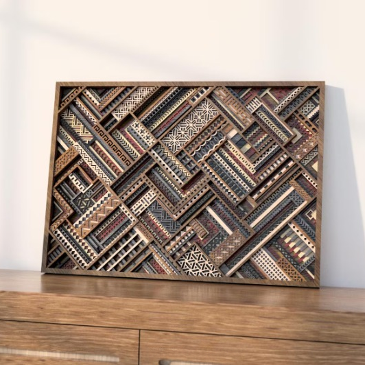 Signature Geometric Wood Wall Decor