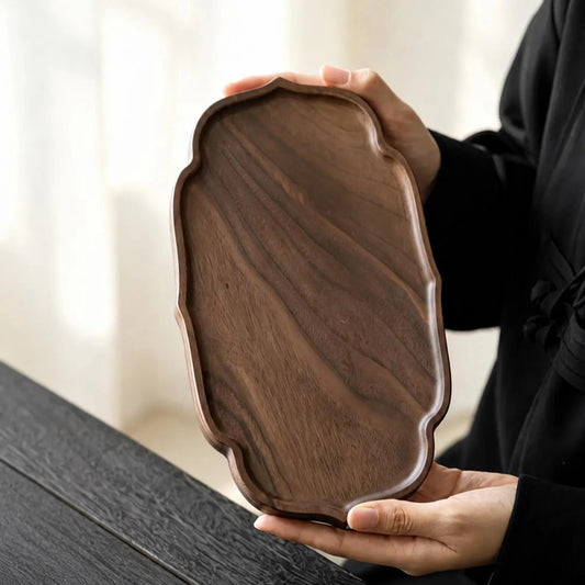 Wooden Ottoman Serving Tray