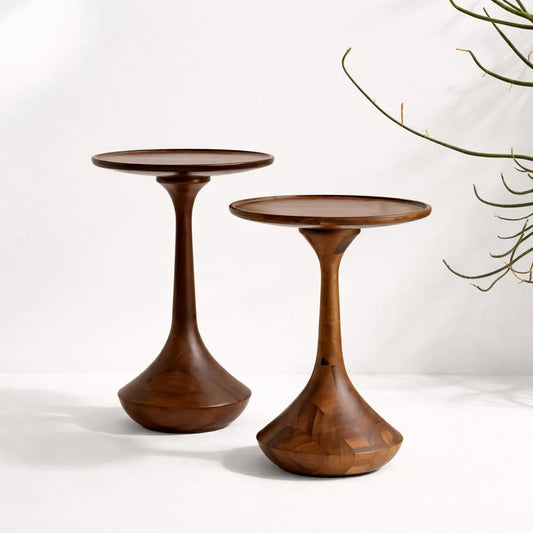 Minimalist Compact Wood End Table