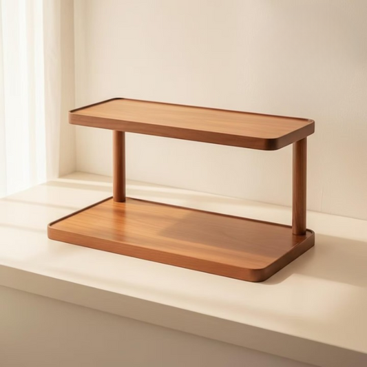 2 Tier Wooden Countertop Organizer