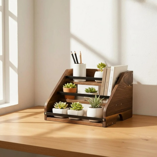 3 Tier Wooden Bottle Display Shelf