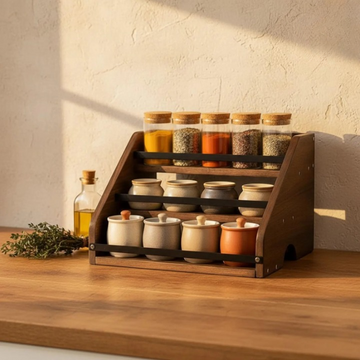3 Tier Wooden Bottle Display Shelf