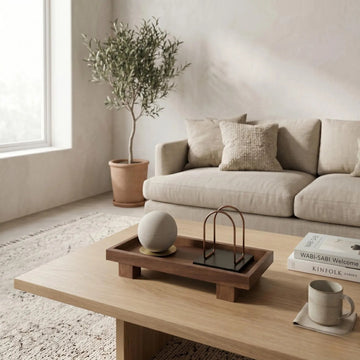 Natural Wood Decorative Serving Tray