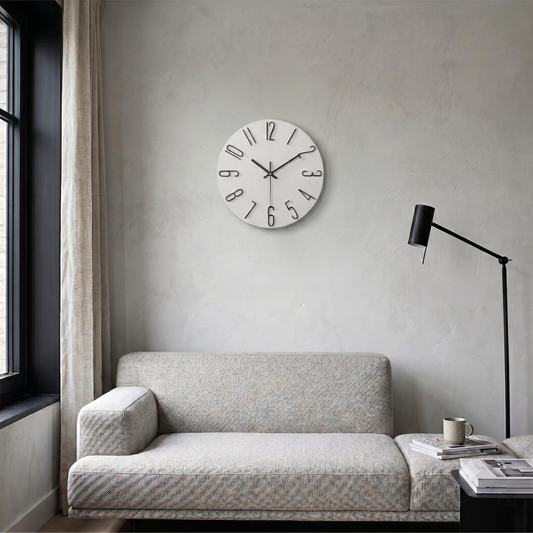WhisperWhite Wall Clock