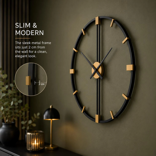 Sleek Stripes Wall Clock