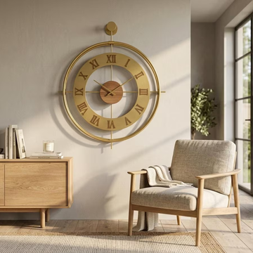 Chronos Roman Gold Wall Clock