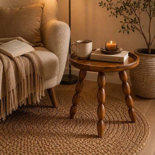 Handcrafted Oak Round Table