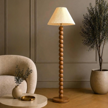 Nordic Glow Handmade Wooden Floor Lamp