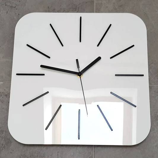 White Whisper Wooden Wall Clock