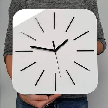 White Whisper Wooden Wall Clock