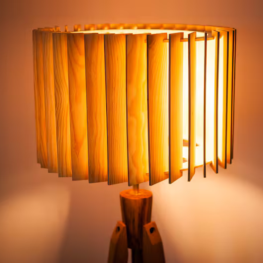 Aurora Retro Tripod Wood Lamp
