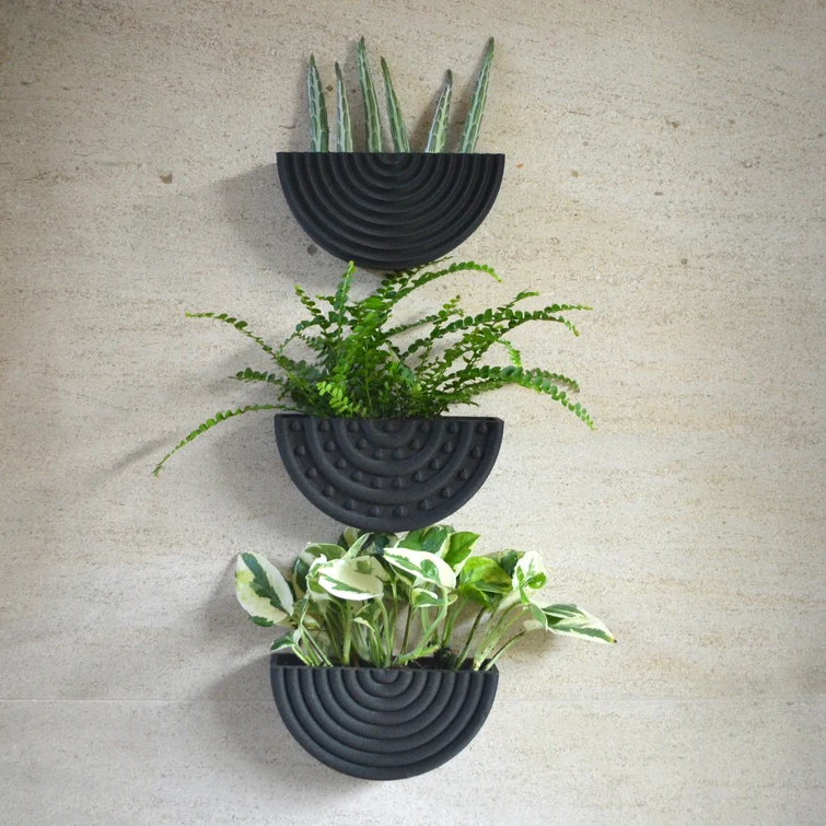 Mid Century Set of 3 Wall Planter