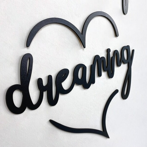 Never Stop Dreaming Wood Sign Decor