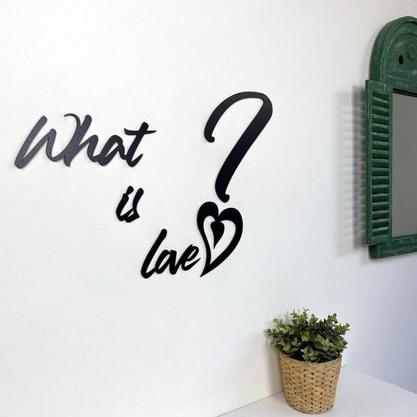 Whats Love Sign Wood Wall Decor