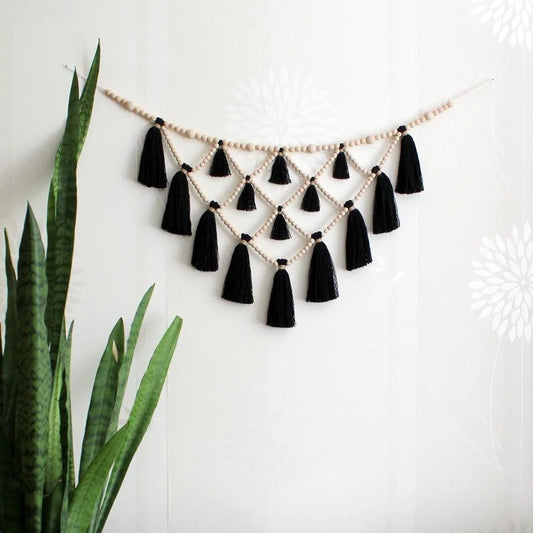 Black Aura Macrame Wall Hanging
