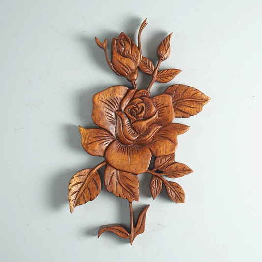 Rose Flower Wood Wall Decor