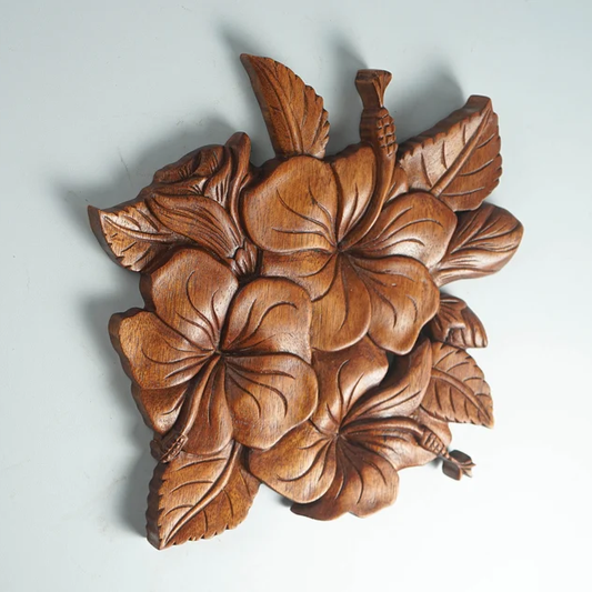 Hibiscus Flower Wood Wall Decor