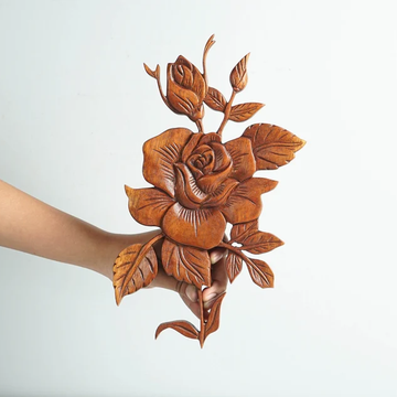 Rose Flower Wood Wall Decor