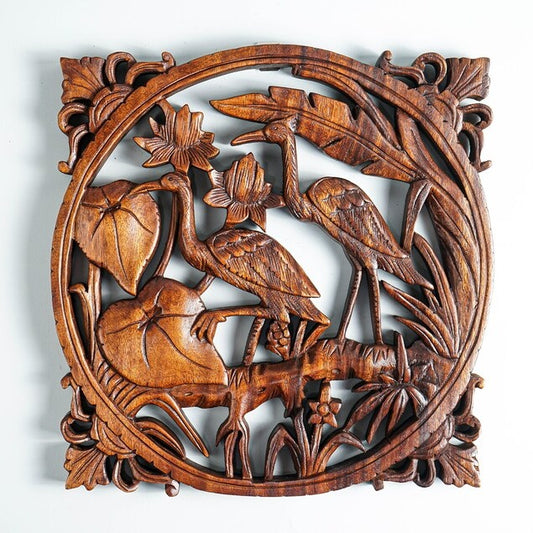 Tropical Flamingo Wood Wall Decor