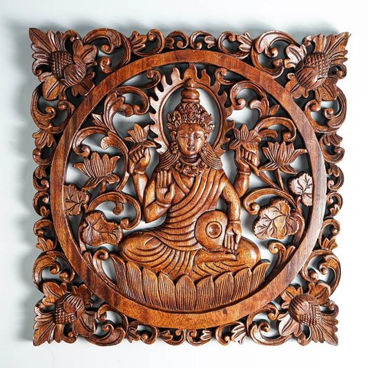 Dhan Lakshmi Wood Wall Decor