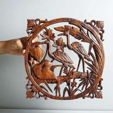 Tropical Flamingo Wood Wall Decor