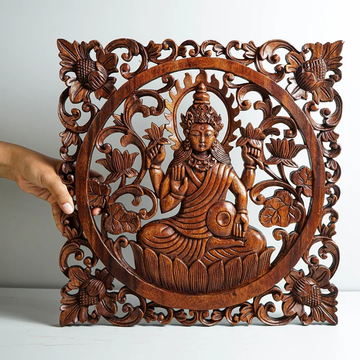 Dhan Lakshmi Wood Wall Decor