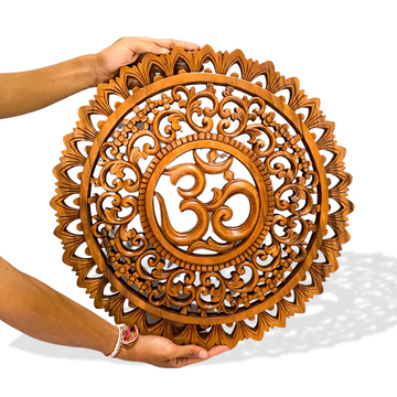 Ethereal Om Mandala Wood Wall Decor