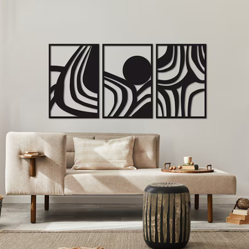 Linear Elegance Wood Wall Decor