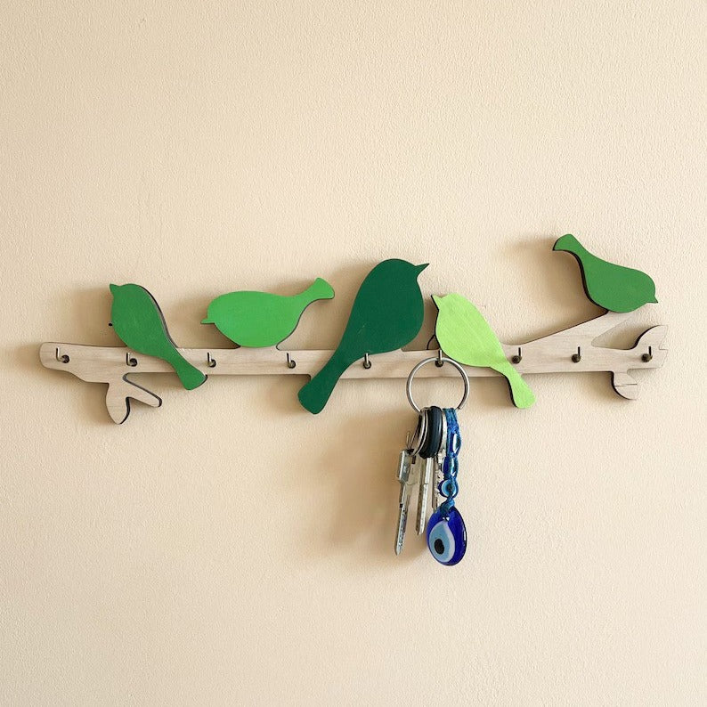 Entryway Birds Design Key Holder