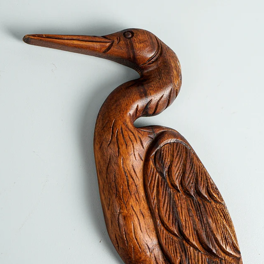 Graceful Crane Wood Wood Wall Decor