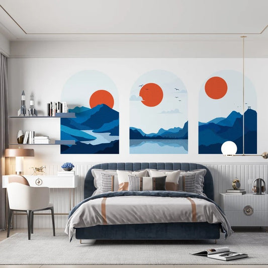 Skyline Blue Wall Sticker