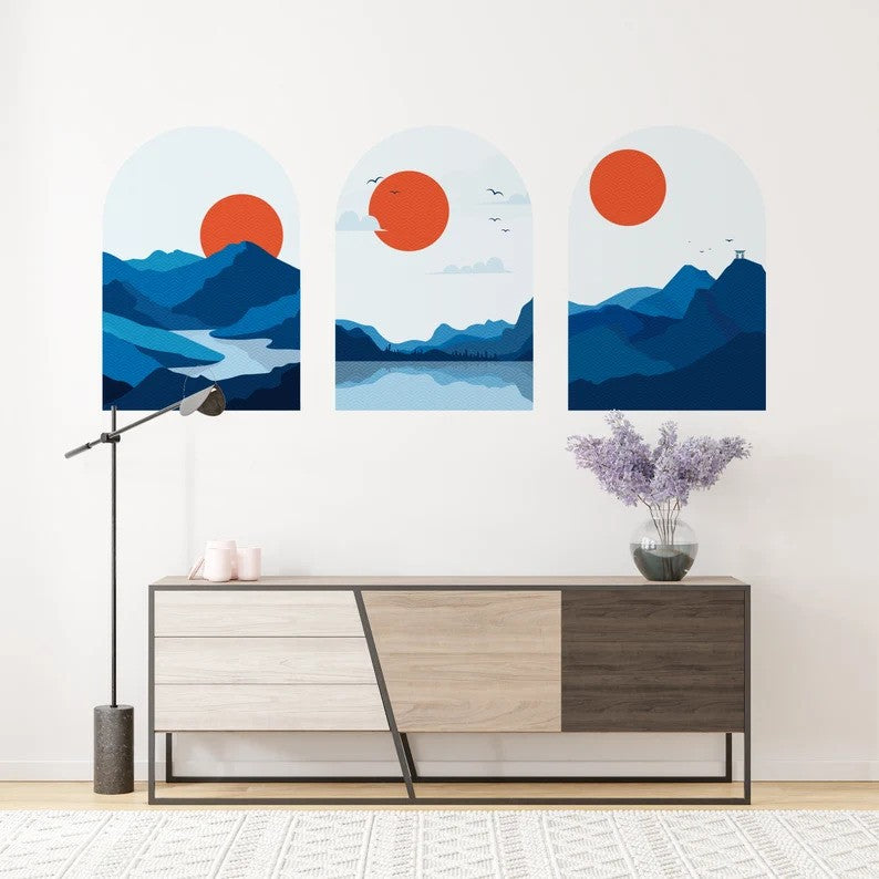 Skyline Blue Wall Sticker